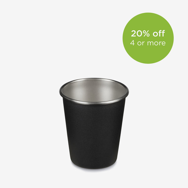 10oz Steel Cup - black color - 20% off 4 or more