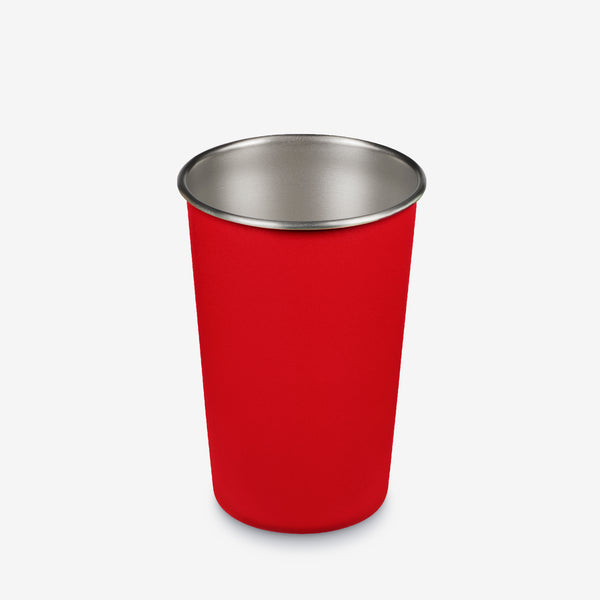 16 oz Steel Pint Cup - Red