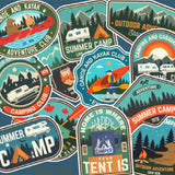 Camp Stickers graphic artwork