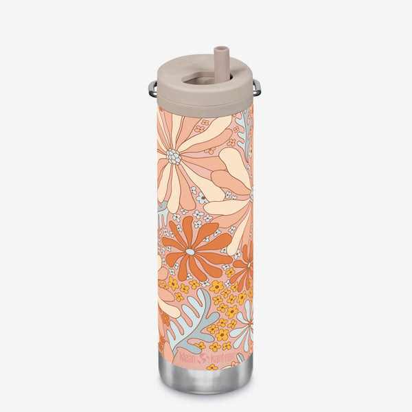 Limited Edition 20 oz TKWide Insulated Water Bottle with Twist Cap - Peach Floral