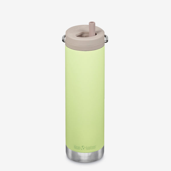 20 oz Insulated Bottle with Straw Cap - Shadow Lime green