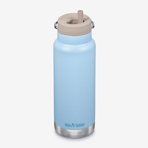 32 oz Water Bottle with Straw - Clear Sky blue