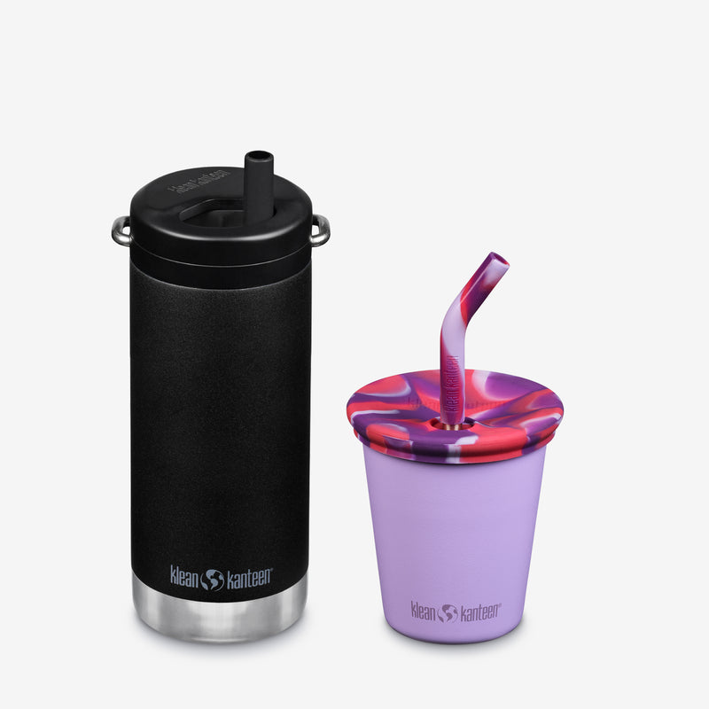 Kid's Sippy Cup and Wide Water Bottle Set