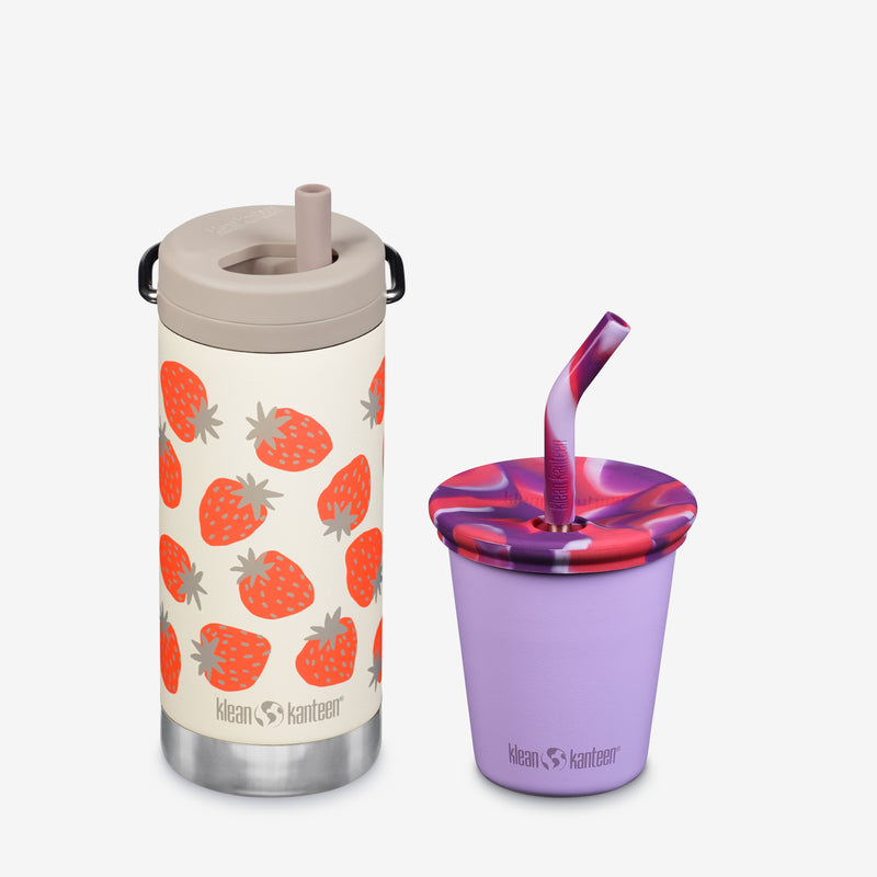 Kid's Sippy Cup and Wide Water Bottle Set