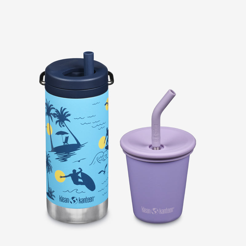 Kid's Sippy Cup and Wide Water Bottle Set