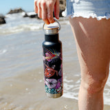 20 oz Classic Insulated Water Bottle with Bamboo Cap - Oceans Day