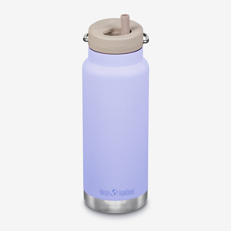 32 oz Water Bottle with Straw - Purple Heather