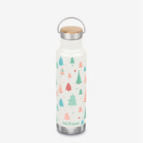 Limited Edition 20 oz Classic Insulated Water Bottle with Bamboo Cap - Christmas Trees