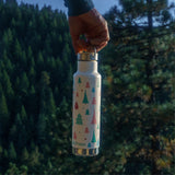 Limited Edition 20 oz Classic Insulated Water Bottle with Bamboo Cap - Christmas Trees