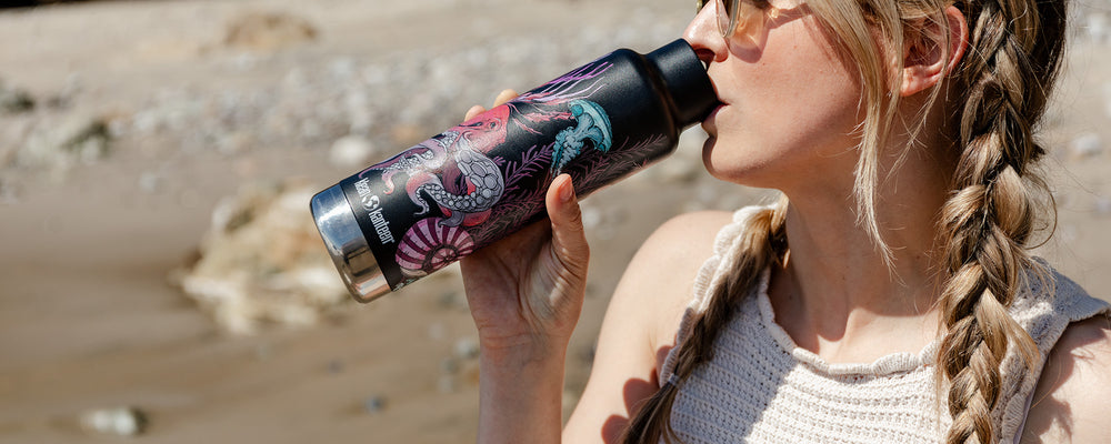 Oceans Day graphic bottle
