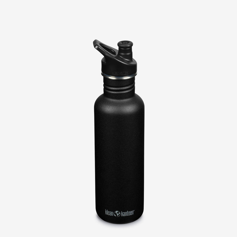 Large Matte Grey Water Bottle - Slim Fit
